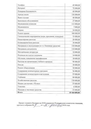 Годовой бюджет 2